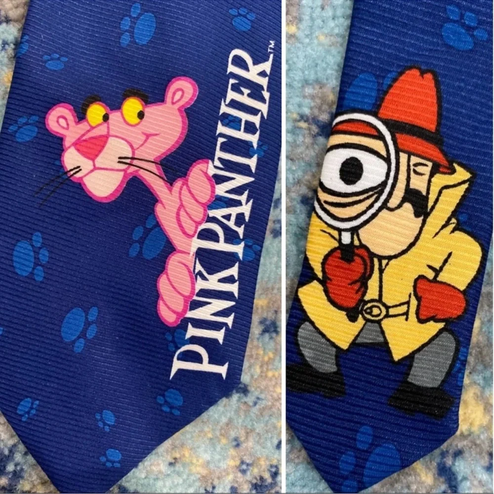 Pink Panther plush poseable MGM & kids polyester clip on tie 16”